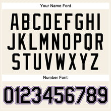 Load image into Gallery viewer, Custom Cream Black-Purple Authentic Sleeveless Baseball Jersey