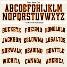 Load image into Gallery viewer, Custom Cream Black-Orange Authentic Sleeveless Baseball Jersey