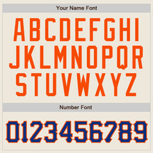 Load image into Gallery viewer, Custom Cream Royal Pinstripe Royal-Orange Authentic Baseball Jersey
