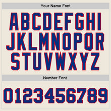 Load image into Gallery viewer, Custom Cream Royal-Red Authentic Throwback Basketball Jersey