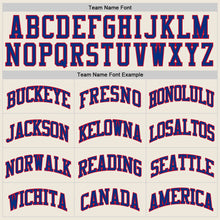 Load image into Gallery viewer, Custom Cream Royal-Red Authentic Throwback Basketball Jersey