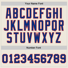 Load image into Gallery viewer, Custom Cream Royal-Orange Authentic Throwback Basketball Jersey