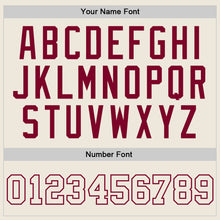 Load image into Gallery viewer, Custom Cream Cream-Maroon Authentic Throwback Basketball Jersey