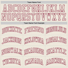 Load image into Gallery viewer, Custom Cream Cream-Maroon Authentic Throwback Basketball Jersey