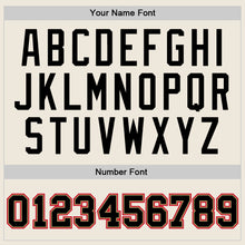 Load image into Gallery viewer, Custom Cream Black-Red Authentic Throwback Basketball Jersey