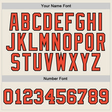 Load image into Gallery viewer, Custom Cream Orange-Black Authentic Throwback Basketball Jersey