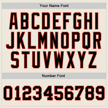 Load image into Gallery viewer, Custom Cream Black-Orange Authentic Throwback Basketball Jersey