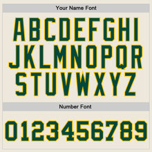 Load image into Gallery viewer, Custom Cream Green-Gold Authentic Throwback Basketball Jersey