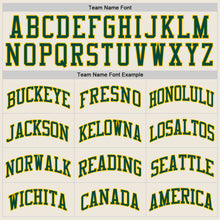 Load image into Gallery viewer, Custom Cream Green-Gold Authentic Throwback Basketball Jersey