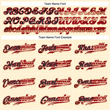 Load image into Gallery viewer, Custom Cream Red-Navy 3D American Flag Authentic Baseball Jersey