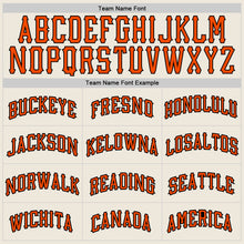 Load image into Gallery viewer, Custom Cream Orange-Black Authentic Baseball Jersey
