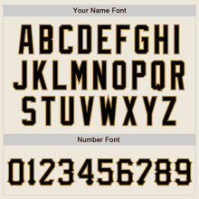 Load image into Gallery viewer, Custom Cream Black-Old Gold Authentic Baseball Jersey