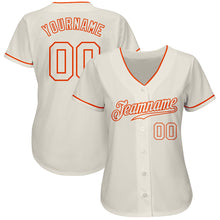 Load image into Gallery viewer, Custom Cream Cream-Orange Authentic Baseball Jersey