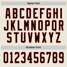 Load image into Gallery viewer, Custom Cream Black-Orange Hockey Jersey