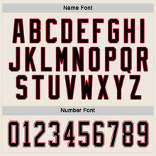 Load image into Gallery viewer, Custom Cream Black-Red Hockey Jersey