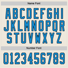 Load image into Gallery viewer, Custom Cream Blue-Black Hockey Jersey