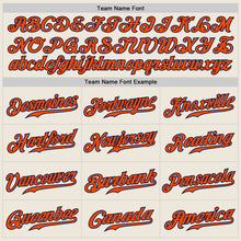 Load image into Gallery viewer, Custom Cream Orange-Navy Authentic Baseball Jersey