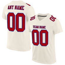 Load image into Gallery viewer, Custom Cream Red-Royal Mesh Authentic Football Jersey