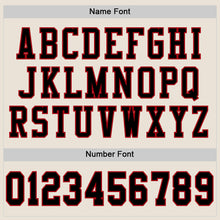 Load image into Gallery viewer, Custom Cream Black-Red Mesh Authentic Football Jersey