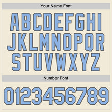 Load image into Gallery viewer, Custom Cream Light Blue-Steel Gray Performance T-Shirt