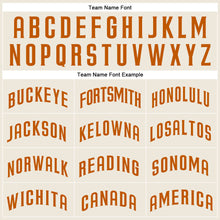 Load image into Gallery viewer, Custom Cream Texas Orange Authentic Baseball Jersey