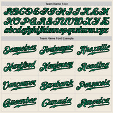 Load image into Gallery viewer, Custom Cream Kelly Green-Black Authentic Baseball Jersey