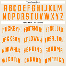 Load image into Gallery viewer, Custom Cream Bay Orange Authentic Baseball Jersey