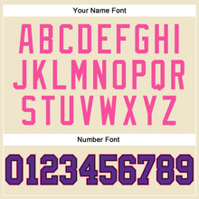 Load image into Gallery viewer, Custom Cream Purple Black-Pink Authentic Throwback Basketball Jersey