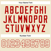 Load image into Gallery viewer, Custom Cream Cream-Red Authentic Throwback Basketball Jersey