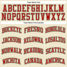 Load image into Gallery viewer, Custom Cream Kelly Green-Red Authentic Throwback Basketball Jersey