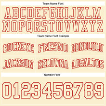 Load image into Gallery viewer, Custom Cream Cream-Red Authentic Throwback Basketball Shorts