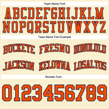 Load image into Gallery viewer, Custom Cream Orange-Navy Authentic Throwback Basketball Shorts