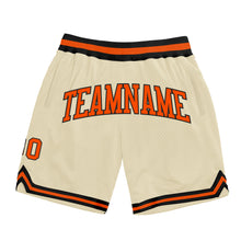 Load image into Gallery viewer, Custom Cream Orange-Black Authentic Throwback Basketball Shorts
