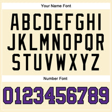 Load image into Gallery viewer, Custom Cream Purple-Black Authentic Throwback Basketball Jersey