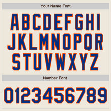 Load image into Gallery viewer, Custom Cream Royal-Orange Authentic Baseball Jersey