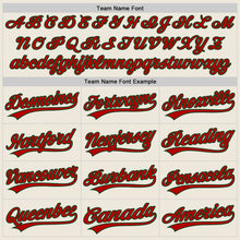 Load image into Gallery viewer, Custom Cream Red-Green Authentic Baseball Jersey