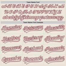Load image into Gallery viewer, Custom Cream Cream-Crimson Authentic Baseball Jersey