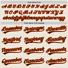 Load image into Gallery viewer, Custom Cream Brown-Orange Authentic Baseball Jersey