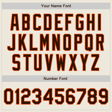 Load image into Gallery viewer, Custom Cream Brown-Orange Authentic Baseball Jersey