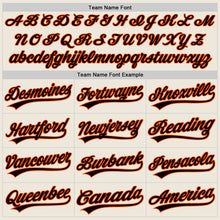 Load image into Gallery viewer, Custom Cream Black-Orange Authentic Baseball Jersey