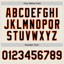 Load image into Gallery viewer, Custom Cream Black-Orange Authentic Baseball Jersey