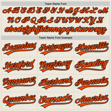 Load image into Gallery viewer, Custom Cream Orange-Black Authentic Baseball Jersey