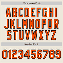 Load image into Gallery viewer, Custom Cream Orange-Black Authentic Baseball Jersey