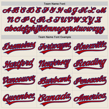 Load image into Gallery viewer, Custom Cream Red-Royal Authentic Baseball Jersey