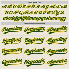 Load image into Gallery viewer, Custom Cream Green-Gold Authentic Baseball Jersey
