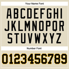 Load image into Gallery viewer, Custom Cream Black Pinstripe Black-Gold Authentic Basketball Jersey