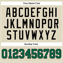 Load image into Gallery viewer, Custom Cream Black Pinstripe Kelly Green Authentic Basketball Jersey