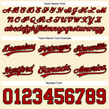 Load image into Gallery viewer, Custom Cream Red-Black Authentic Throwback Basketball Shorts