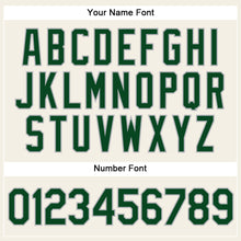 Load image into Gallery viewer, Custom Cream Gray Pinstripe Green Authentic Baseball Jersey