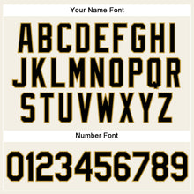 Load image into Gallery viewer, Custom Cream Black Pinstripe Old Gold Authentic Baseball Jersey